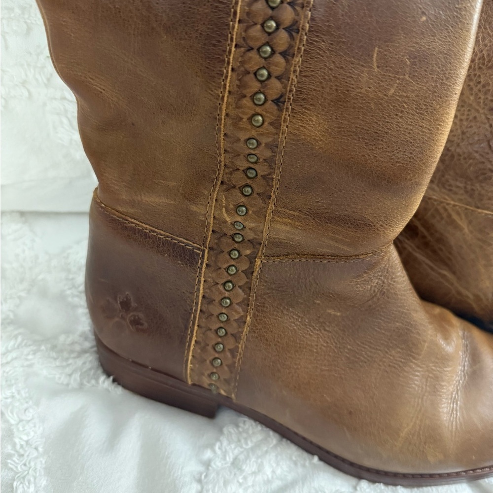 Patricia Nash Brown Leather Knee-High Boots - Picture 4 of 12